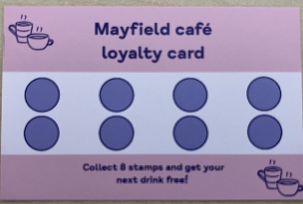 Cafe and shop Loyalty Card Scheme