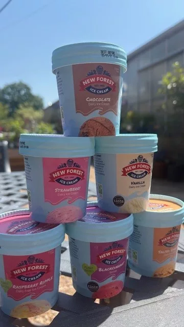 New Forest Ice Creams in a range of flavours