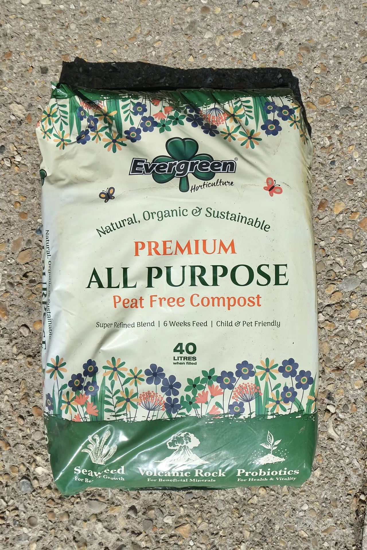 Evergreen Multi-Purpose Peat-Free Compost 40L